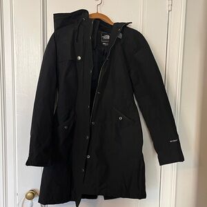 The North Face Black Hooded Trench Coat
